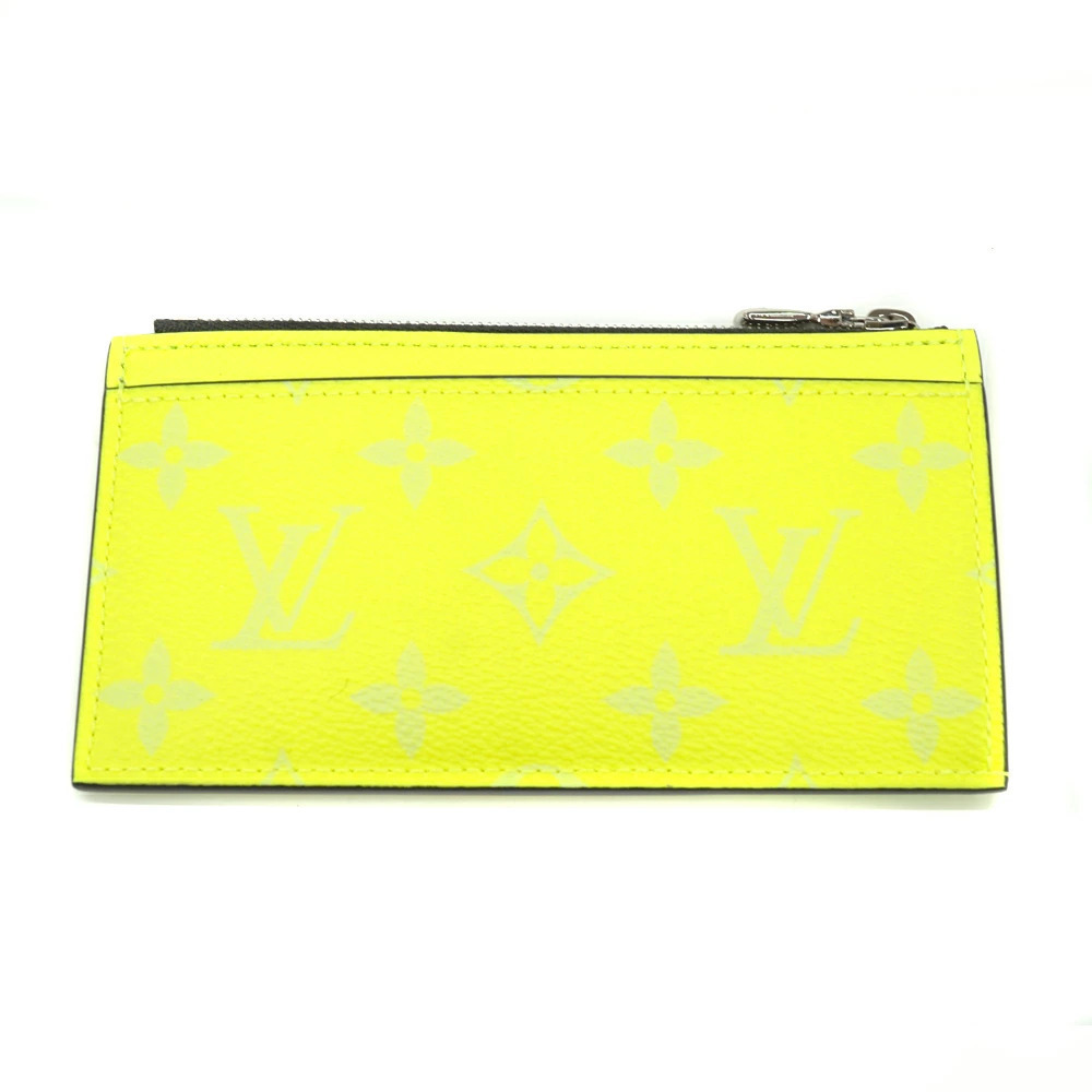 Louis Vuitton Coin Card Holder Taigarama Leather Yellow